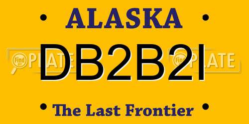 DB2B2I Alaska License Plate