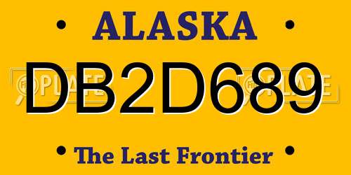 DB2D689 Alaska License Plate