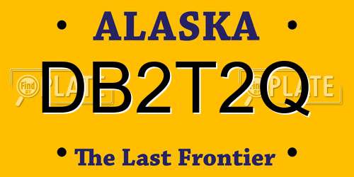 DB2T2Q Alaska License Plate