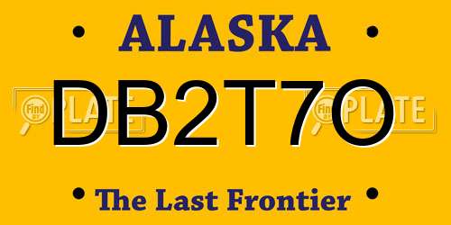 DB2T7O Alaska License Plate