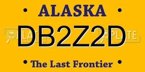 DB2Z2D Alaska License Plate