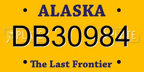 DB30984 Alaska License Plate