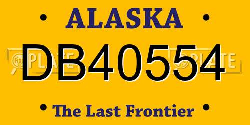 DB40554 Alaska License Plate