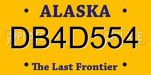 DB4D554 Alaska License Plate