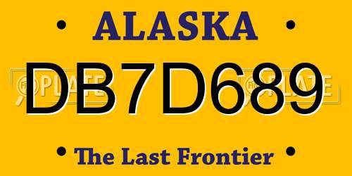 DB7D689 Alaska License Plate