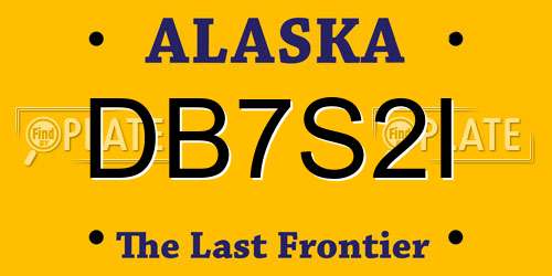 DB7S2I Alaska License Plate
