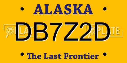 DB7Z2D Alaska License Plate