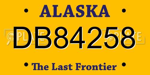 DB84258 Alaska License Plate