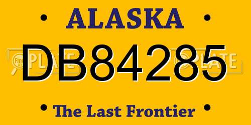 DB84285 Alaska License Plate