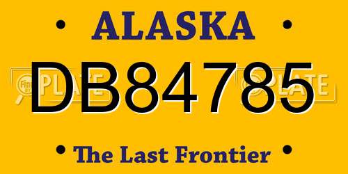 DB84785 Alaska License Plate