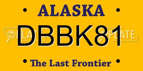 DBBK81 Alaska License Plate