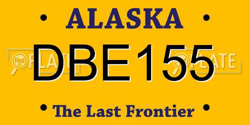 DBE155 Alaska License Plate