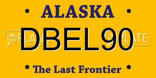 DBEL90 Alaska License Plate