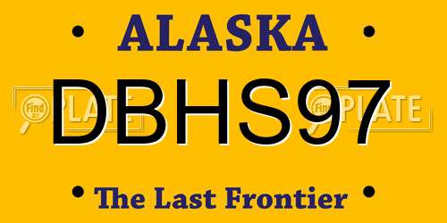 DBHS97 Alaska License Plate