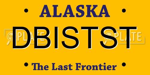 DBISTST Alaska License Plate