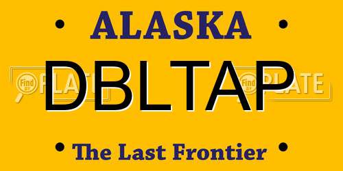 DBLTAP Alaska License Plate
