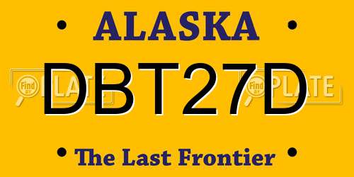 DBT27D Alaska License Plate