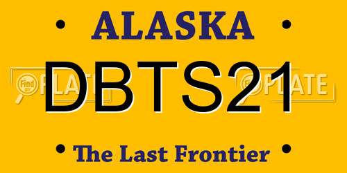 DBTS21 Alaska License Plate