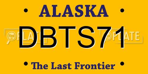 DBTS71 Alaska License Plate