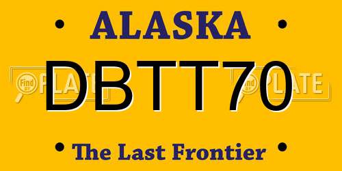 DBTT70 Alaska License Plate