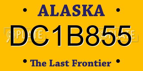 DC1B855 Alaska License Plate