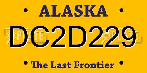 DC2D229 Alaska License Plate
