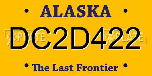 DC2D422 Alaska License Plate