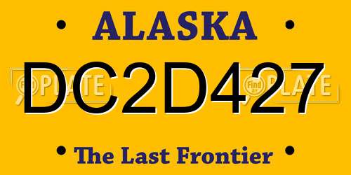 DC2D427 Alaska License Plate