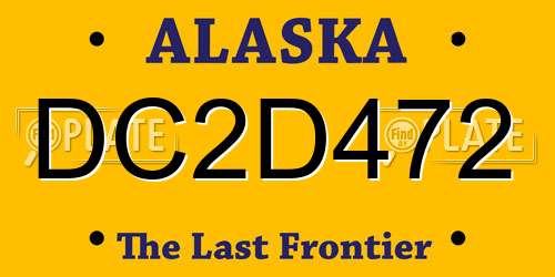 DC2D472 Alaska License Plate