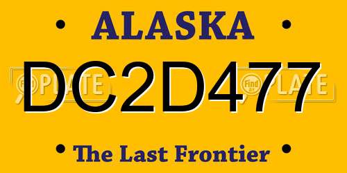 DC2D477 Alaska License Plate