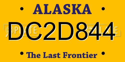 DC2D844 Alaska License Plate