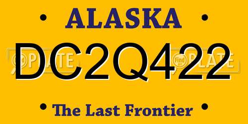 DC2Q422 Alaska License Plate