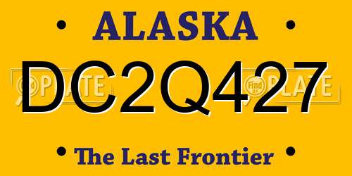 DC2Q427 Alaska License Plate