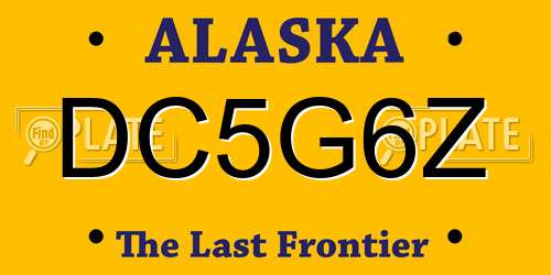 DC5G6Z Alaska License Plate