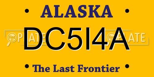 DC5I4A Alaska License Plate