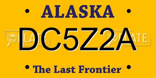 DC5Z2A Alaska License Plate