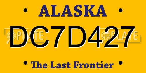DC7D427 Alaska License Plate