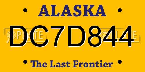 DC7D844 Alaska License Plate
