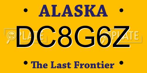 DC8G6Z Alaska License Plate