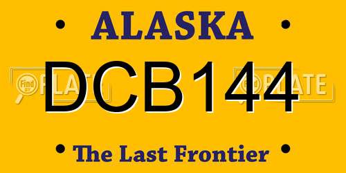 DCB144 Alaska License Plate