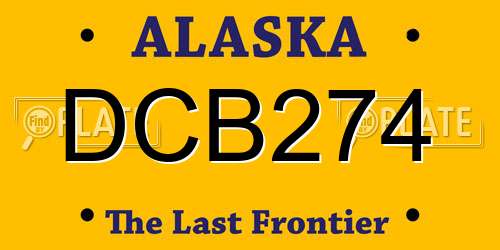 DCB274 Alaska License Plate