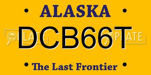 DCB66T Alaska License Plate