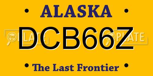 DCB66Z Alaska License Plate