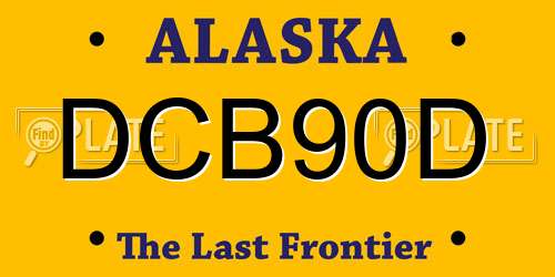 DCB90D Alaska License Plate