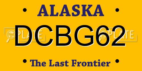 DCBG62 Alaska License Plate