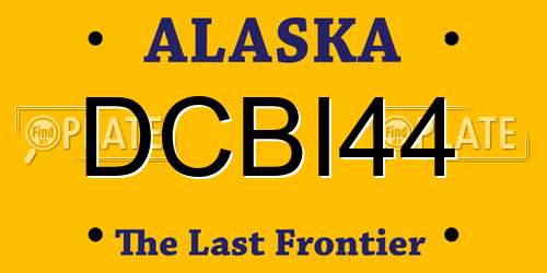 DCBI44 Alaska License Plate
