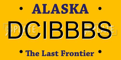 DCIBBBS Alaska License Plate
