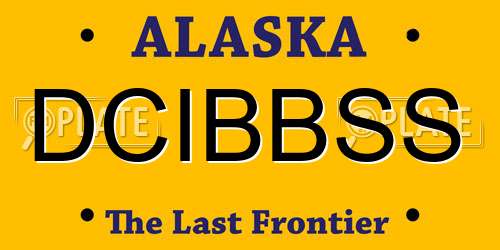 DCIBBSS Alaska License Plate