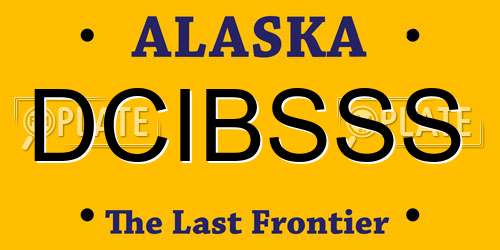DCIBSSS Alaska License Plate