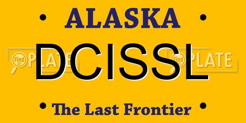 DCISSL Alaska License Plate